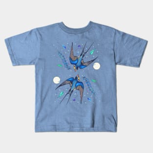 Swallows in the Stars Kids T-Shirt